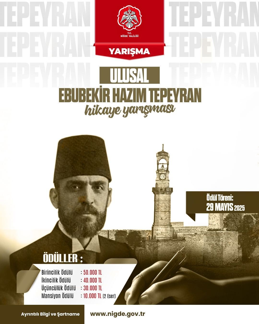 Ebubekir Hazım Tepeyran Ulusal Hikâye Yarışması’na yoğun ilgi