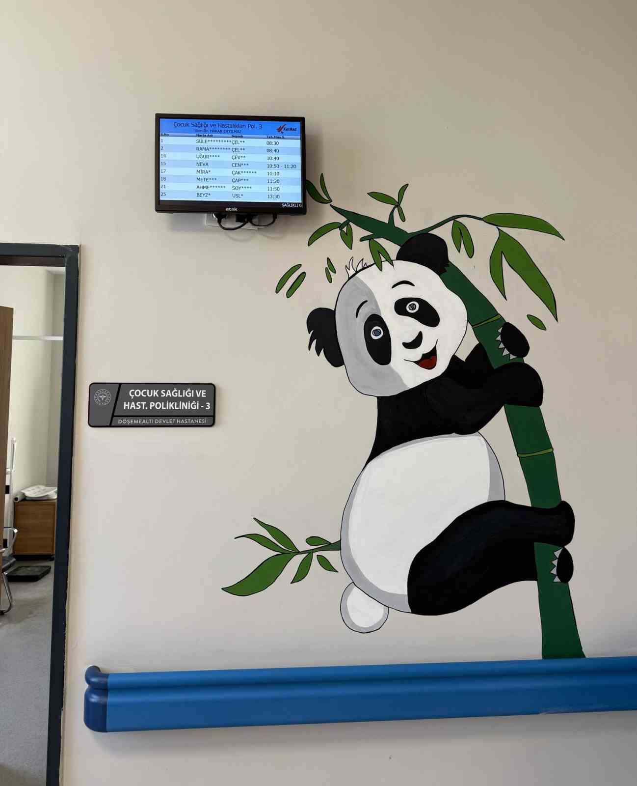 Döşemealtı Devlet Hastanesi’nde Çocuk Poliklinikleri sanatla renklendi