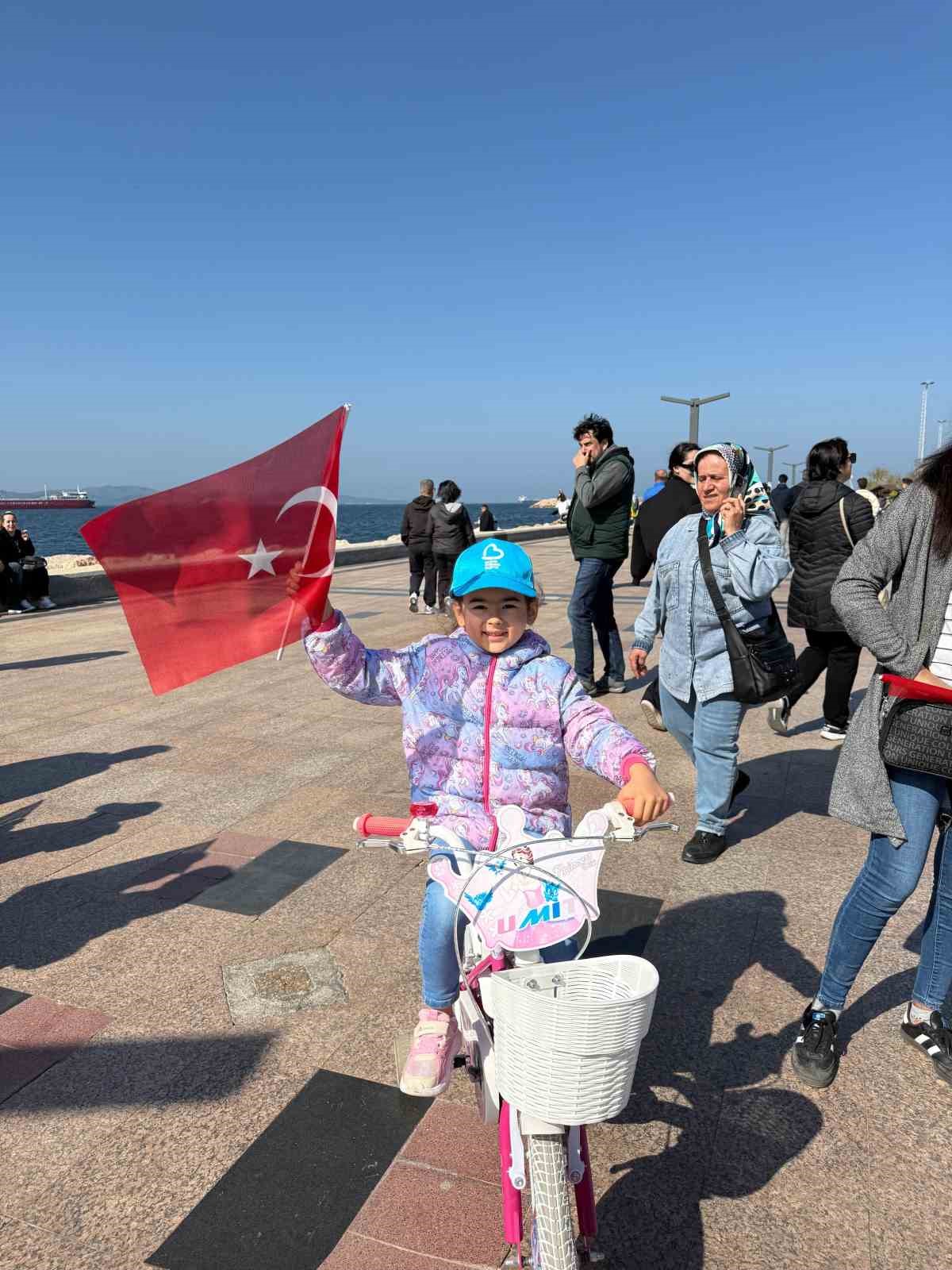 Bandırma’da çocuklar pedal çevirdi