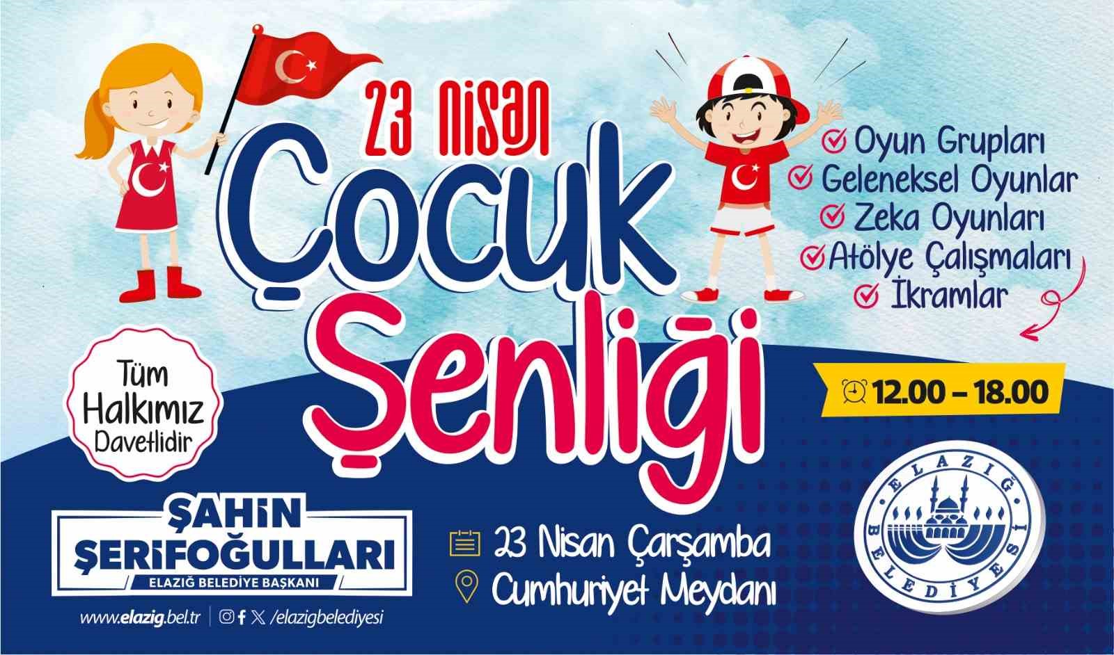 Elazığ Belediyesinden 23 Nisan çocuk şenliği