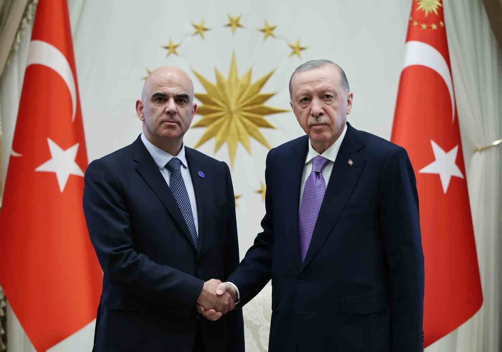 Cumhurbaşkanı Erdoğan, Avrupa Konseyi Genel Sekreteri Alain Berset’i kabul etti
