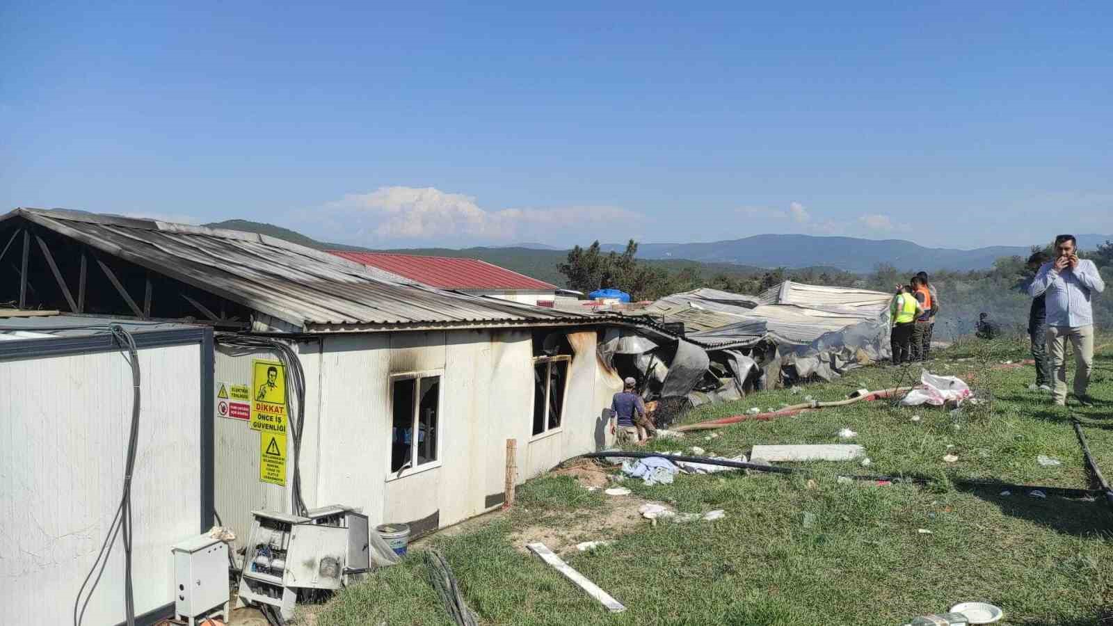 Bilecik’te işçilerin kaldığı konteynerde yangın