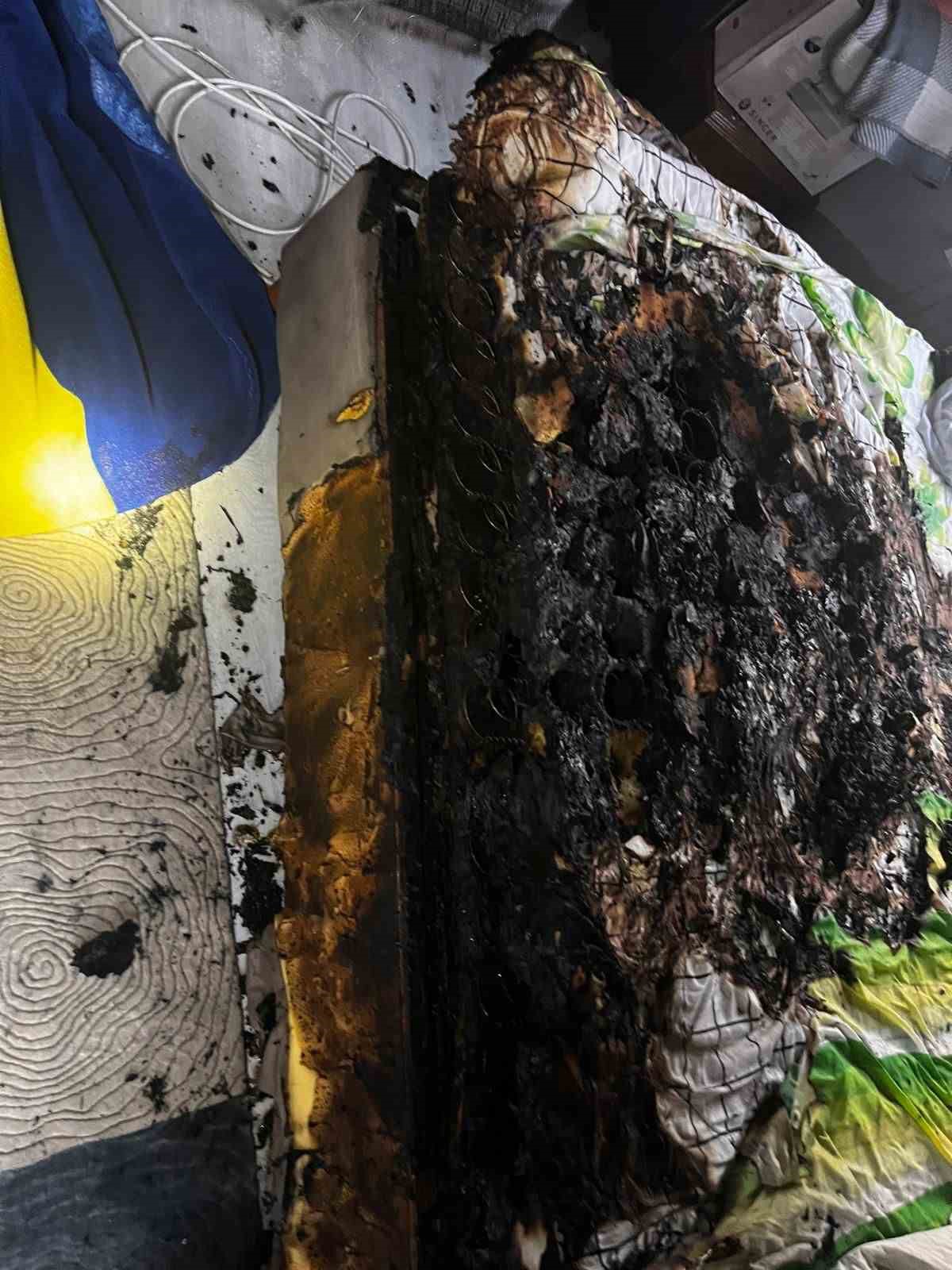 Elektrikli ısıtıcı yangına neden oldu
