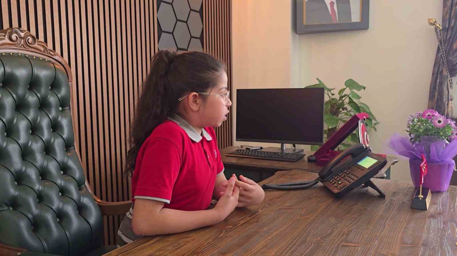 Gaziantep’te ilkokul öğrencisi 23 Nisan için kaymakam oldu
