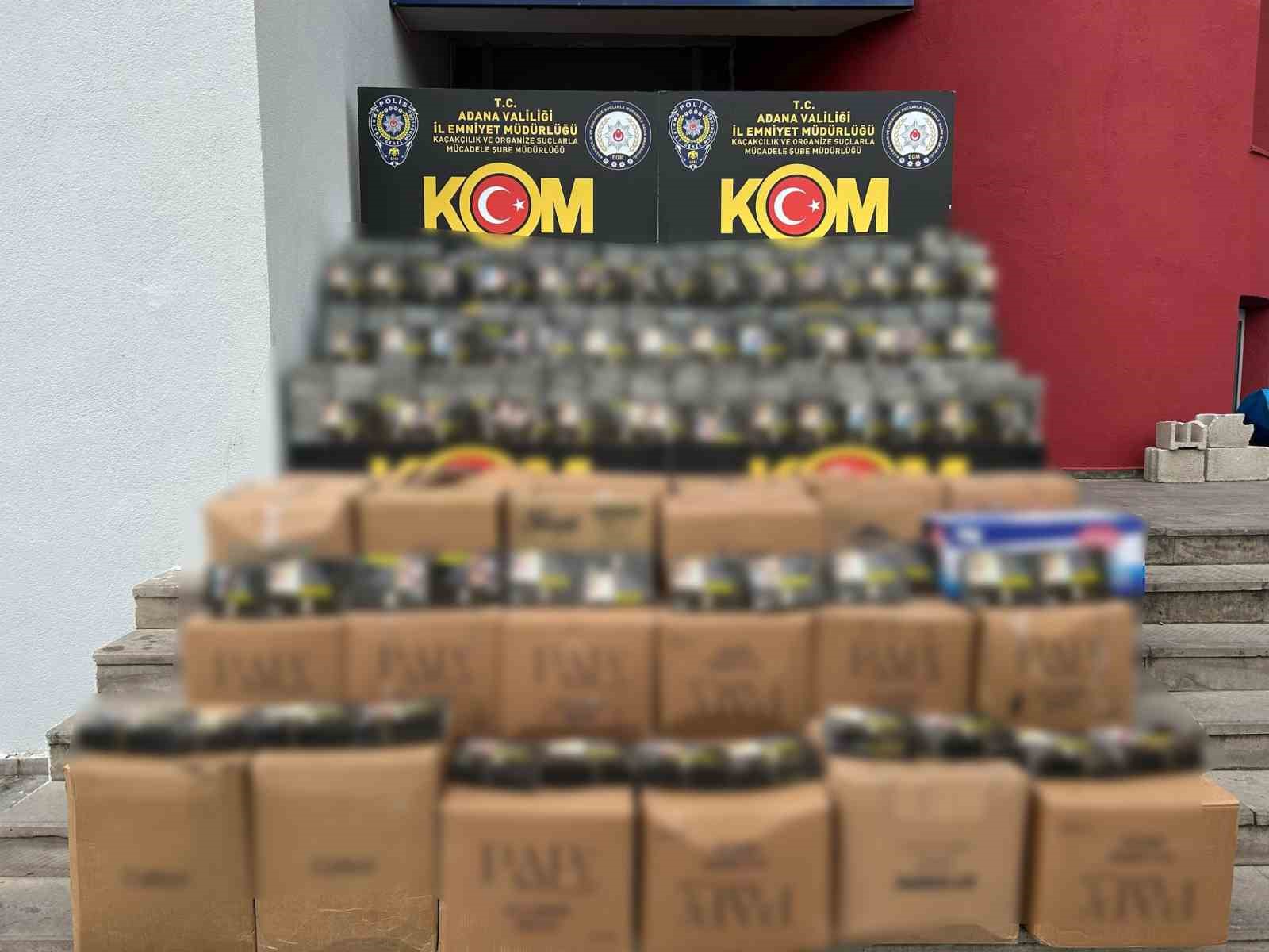 Adana’da Kaçakçılık Operasyonu: 90 bin adet mükerrer bandrol ele geçirildi