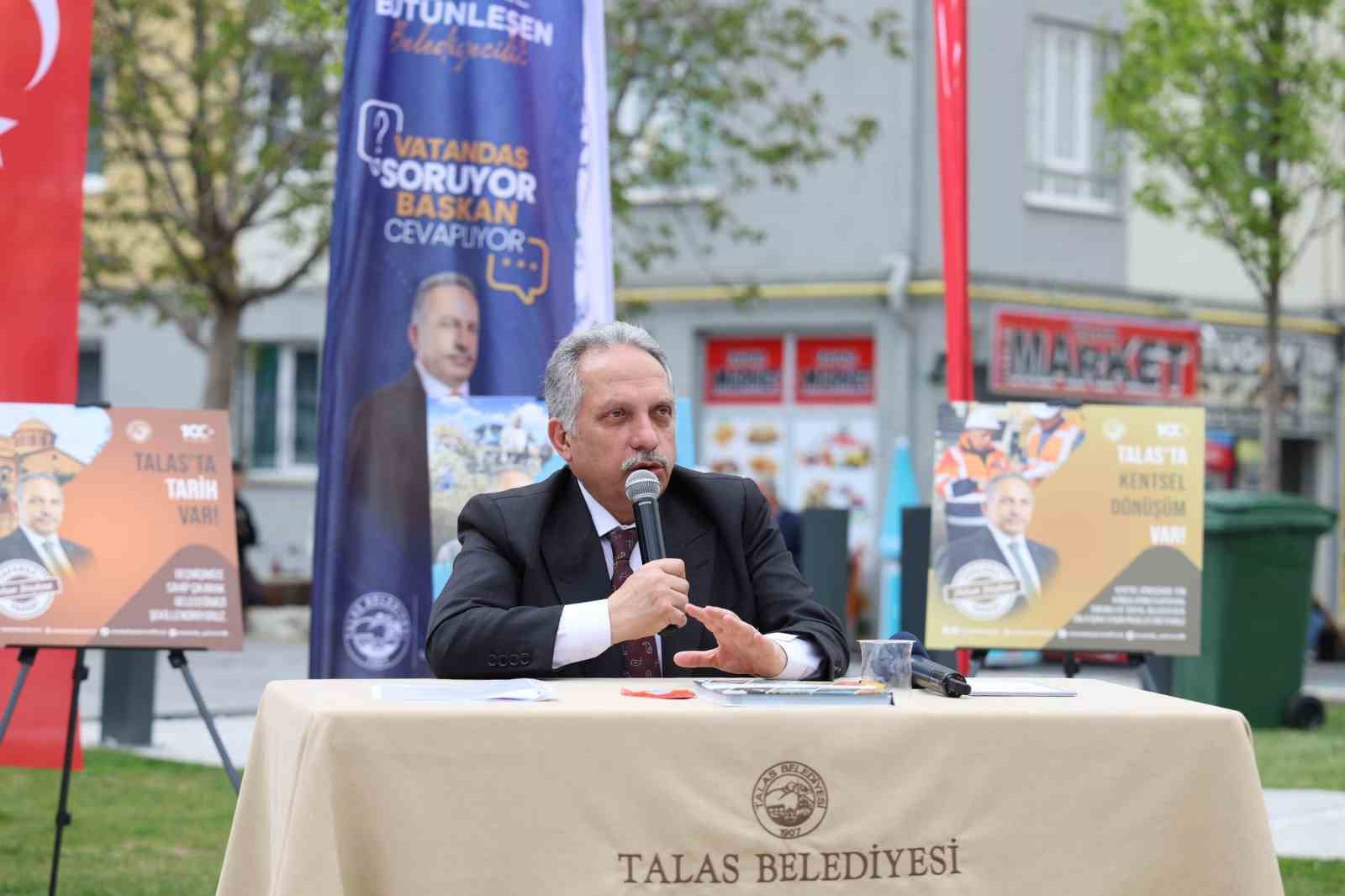 Talas’ta vatandaş soruyor, Başkan Yalçın Dedeoğlu Parkı’nda cevaplıyor