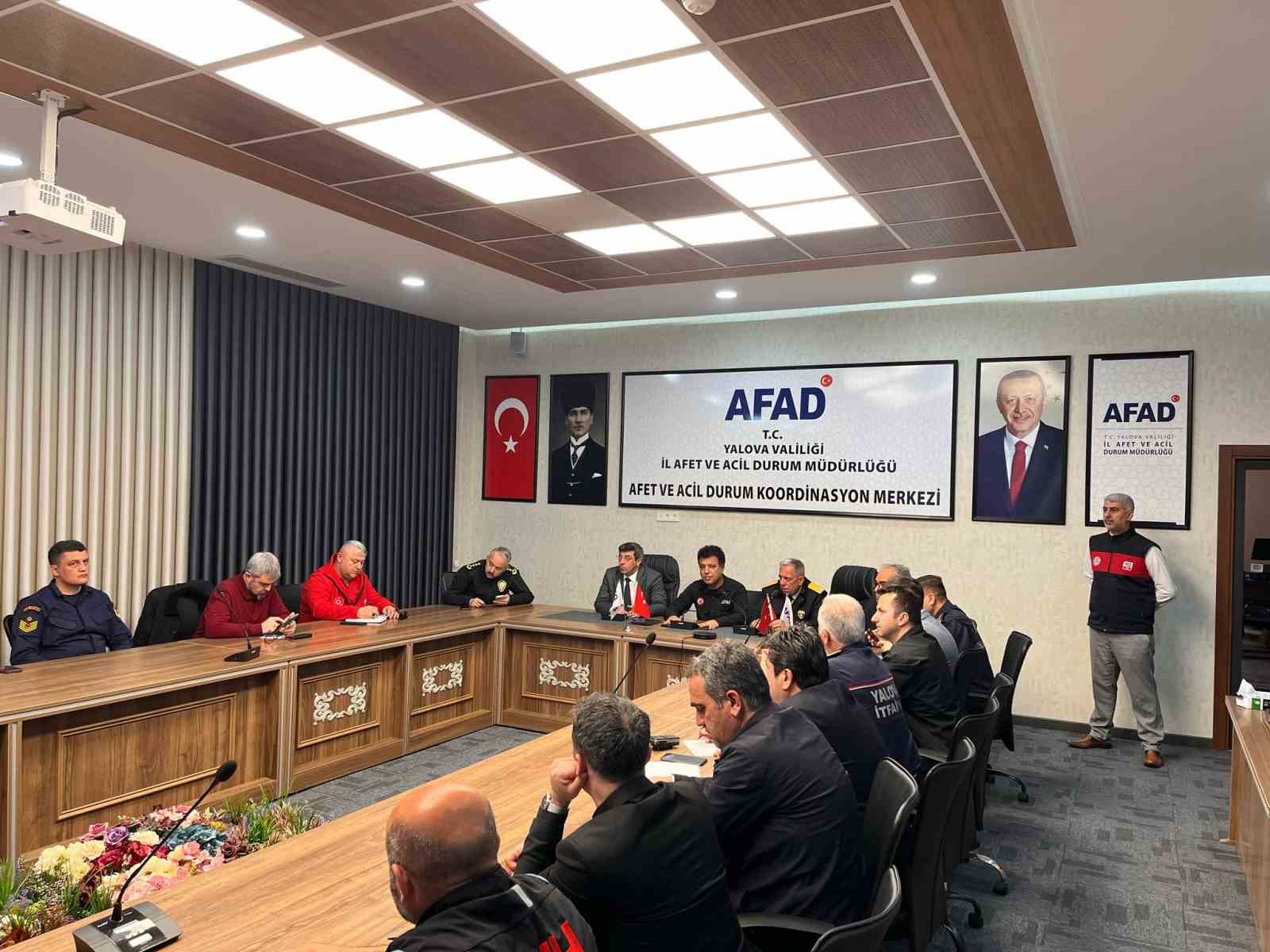 Yalova’da İl Afet ve Acil Durum Koordinasyon Kurulu toplandı