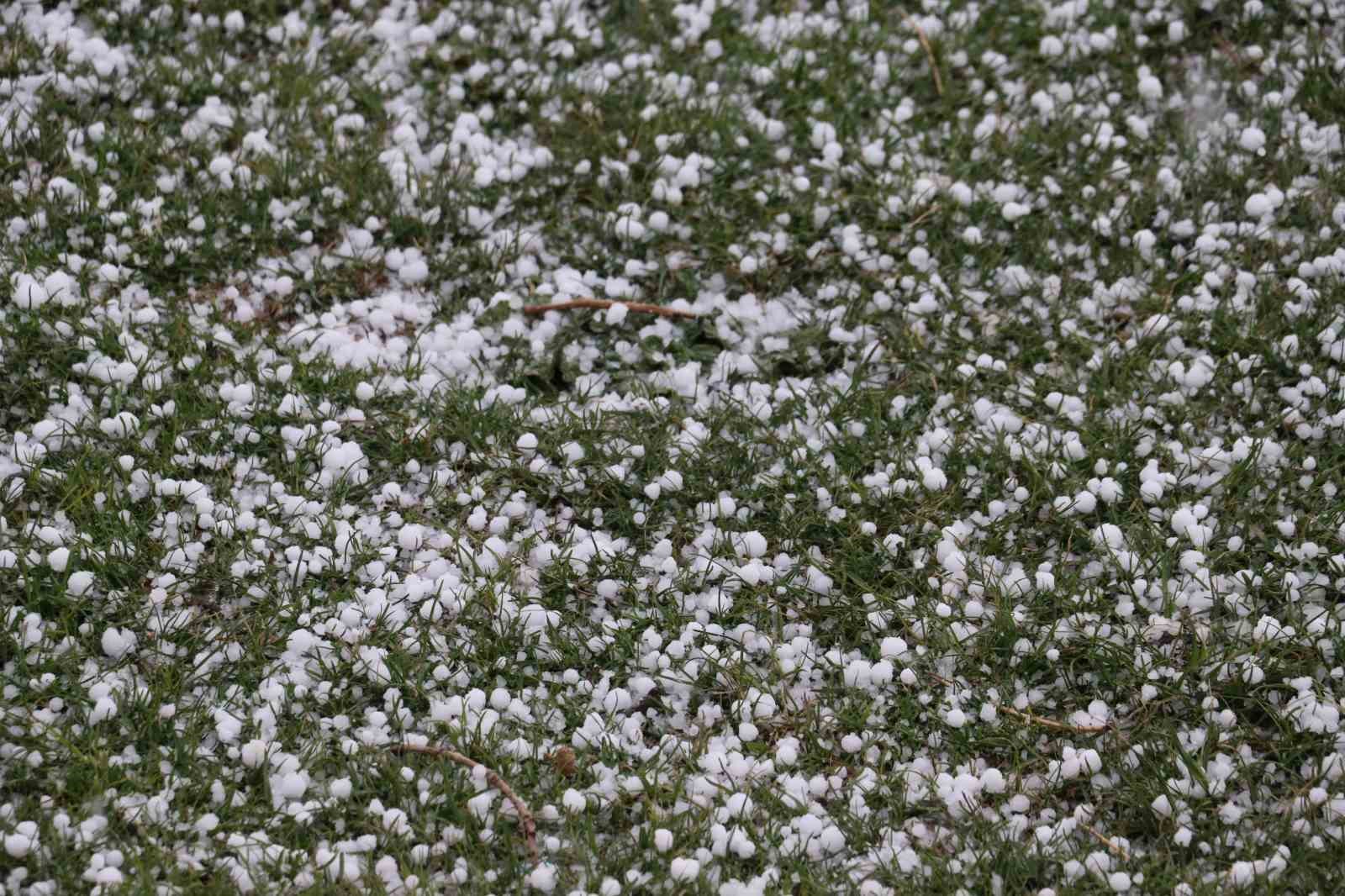 Diyadin’de dolu yağışı etkili oldu