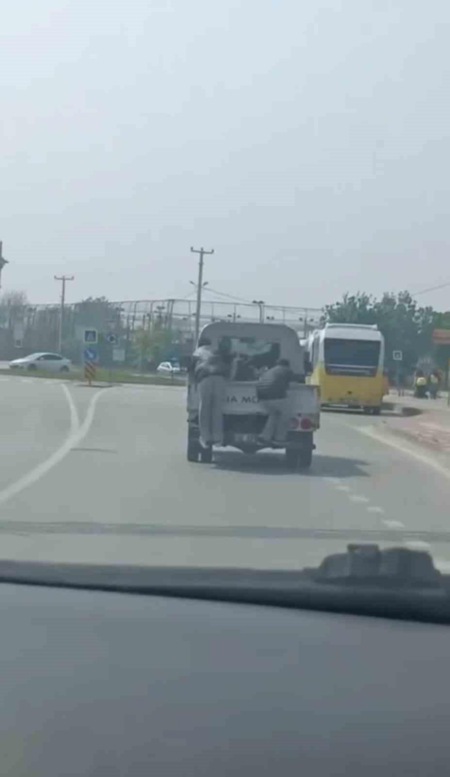 Tehlikeli yolculuk kamerada