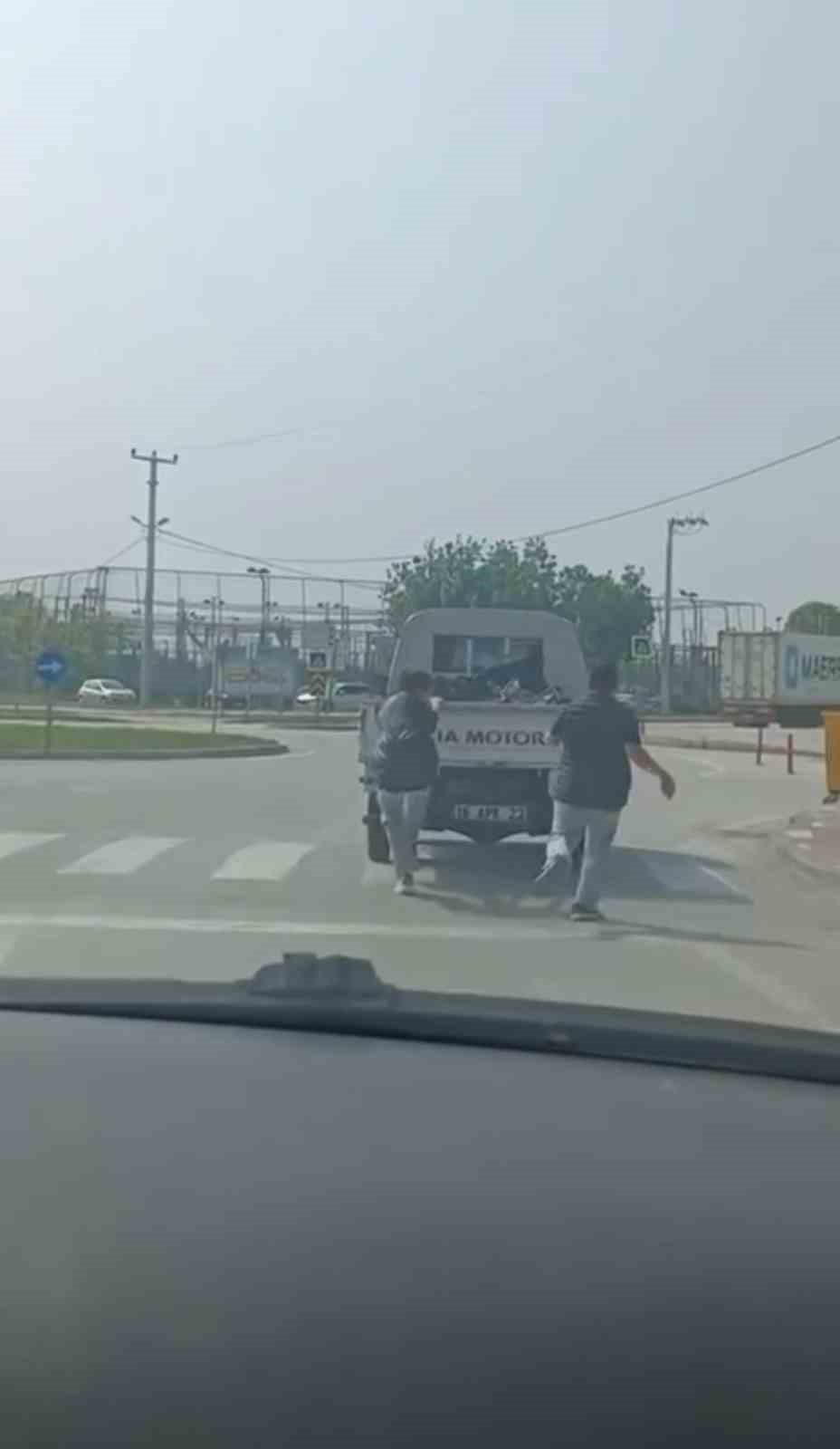 Tehlikeli yolculuk kamerada
