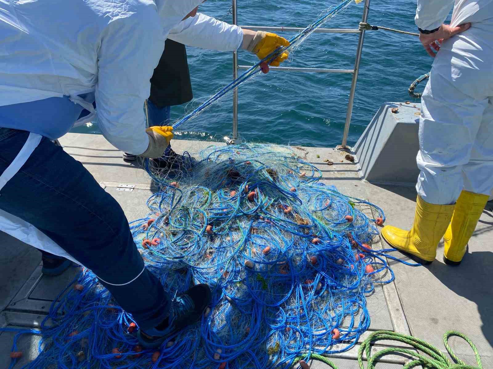 Ordu&rsquo;da denizde serili kalkan ağına el konuldu
