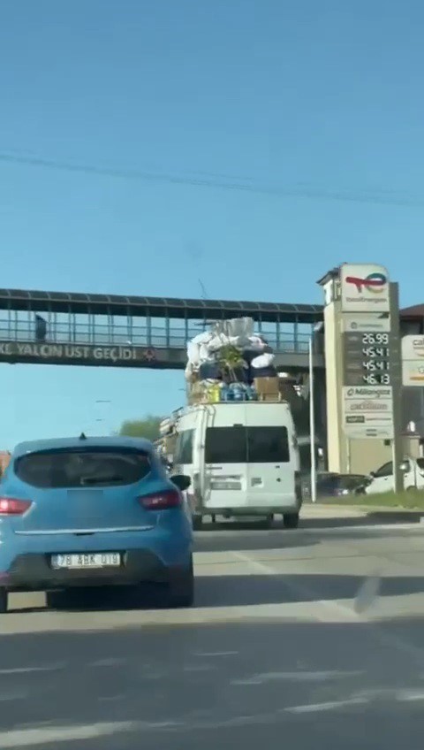 Tehlikeli taşımacılık ve yolculuklar kamerada
