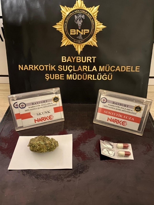 Bayburt’ta 4 şüpheliye uyuşturucu kullanmaktan işlem yapıldı