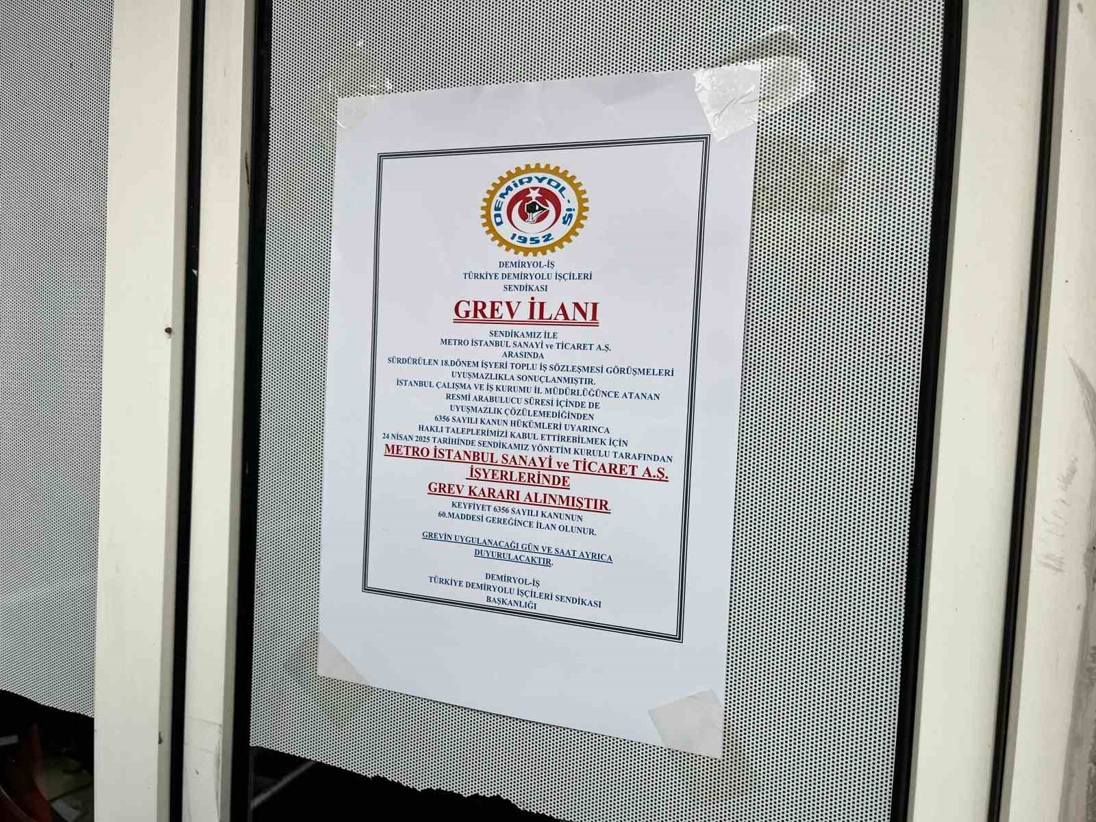 Metro İstanbul çalışanları greve gidiyor
