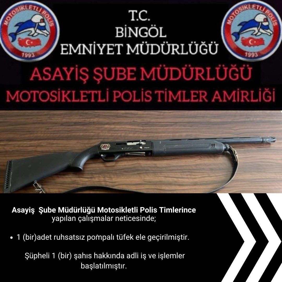 Bingöl’de ruhsatsız tüfek ele geçirildi