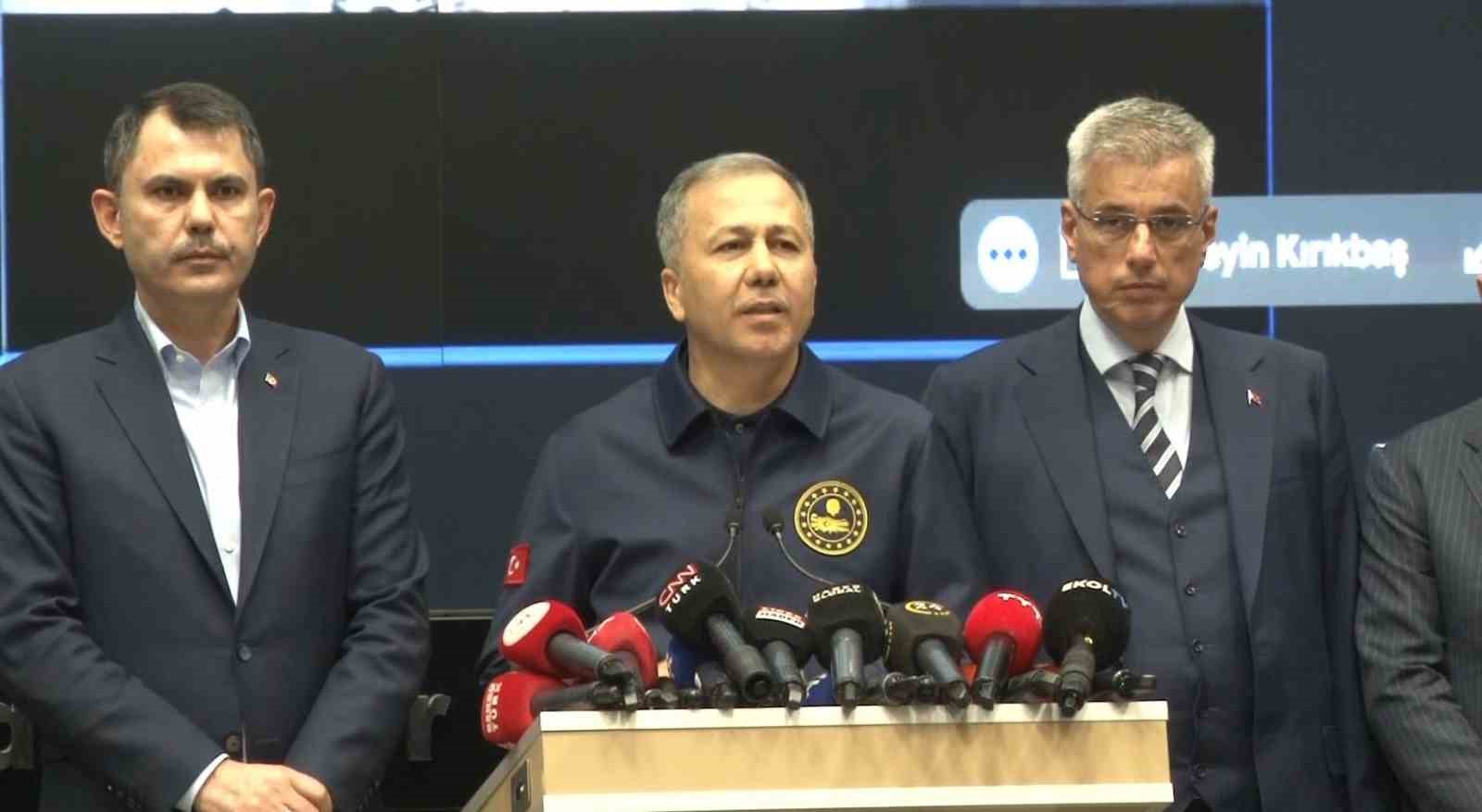 İçişleri Bakanı Ali Yerlikaya : &quot;Son 12 saatlik dilimde 4’ün üzerinde herhangi bir artçı sarsıntı meydana gelmedi&quot;