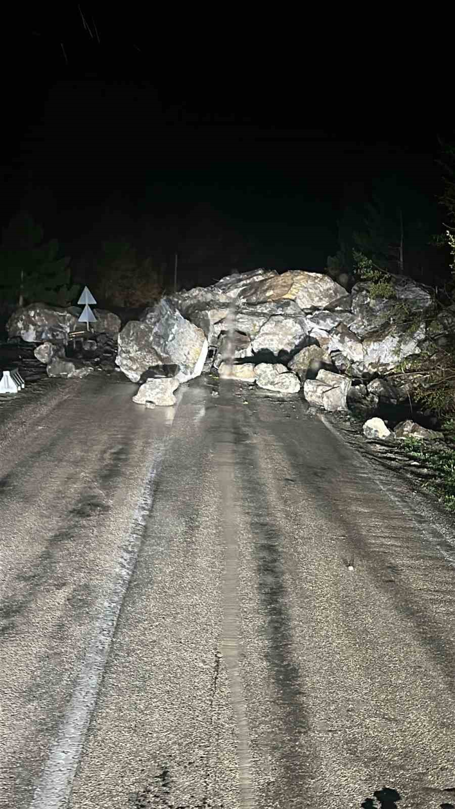 Kastamonu-Cide karayolunda heyelan meydana geldi