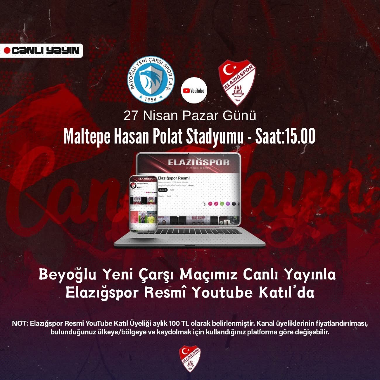 Elazığsporlu taraftarlara canlı yayın müjdesi