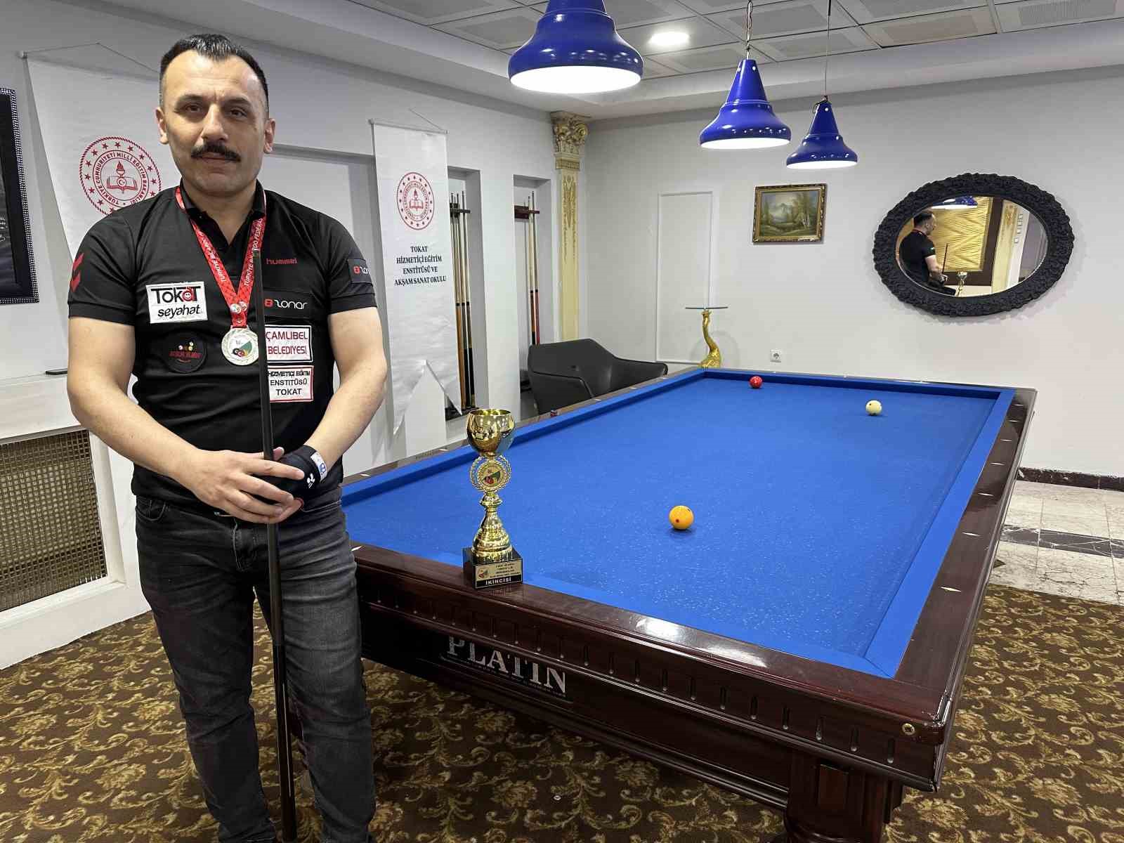 Tokatlı bilardo sporcusu Avrupa şampiyonasında kupa hedefliyor