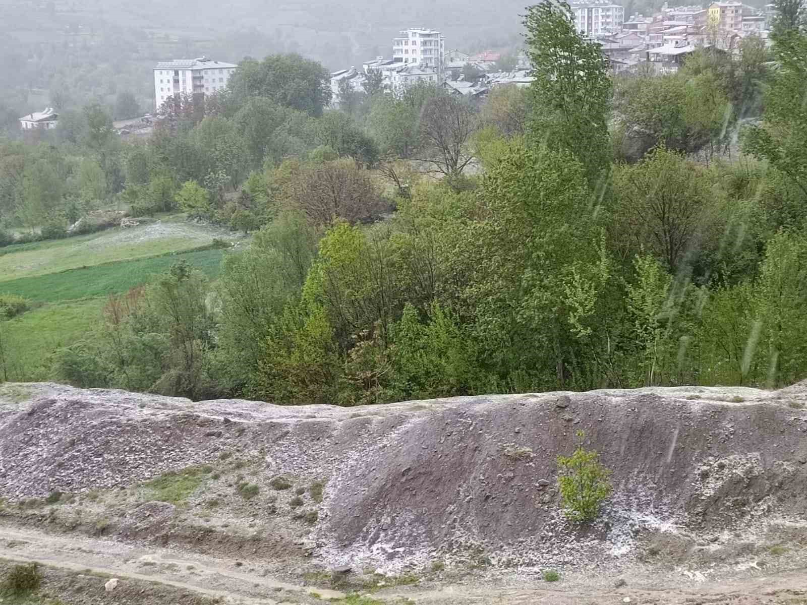 Elazığ’da dolu yağışı etkili oldu