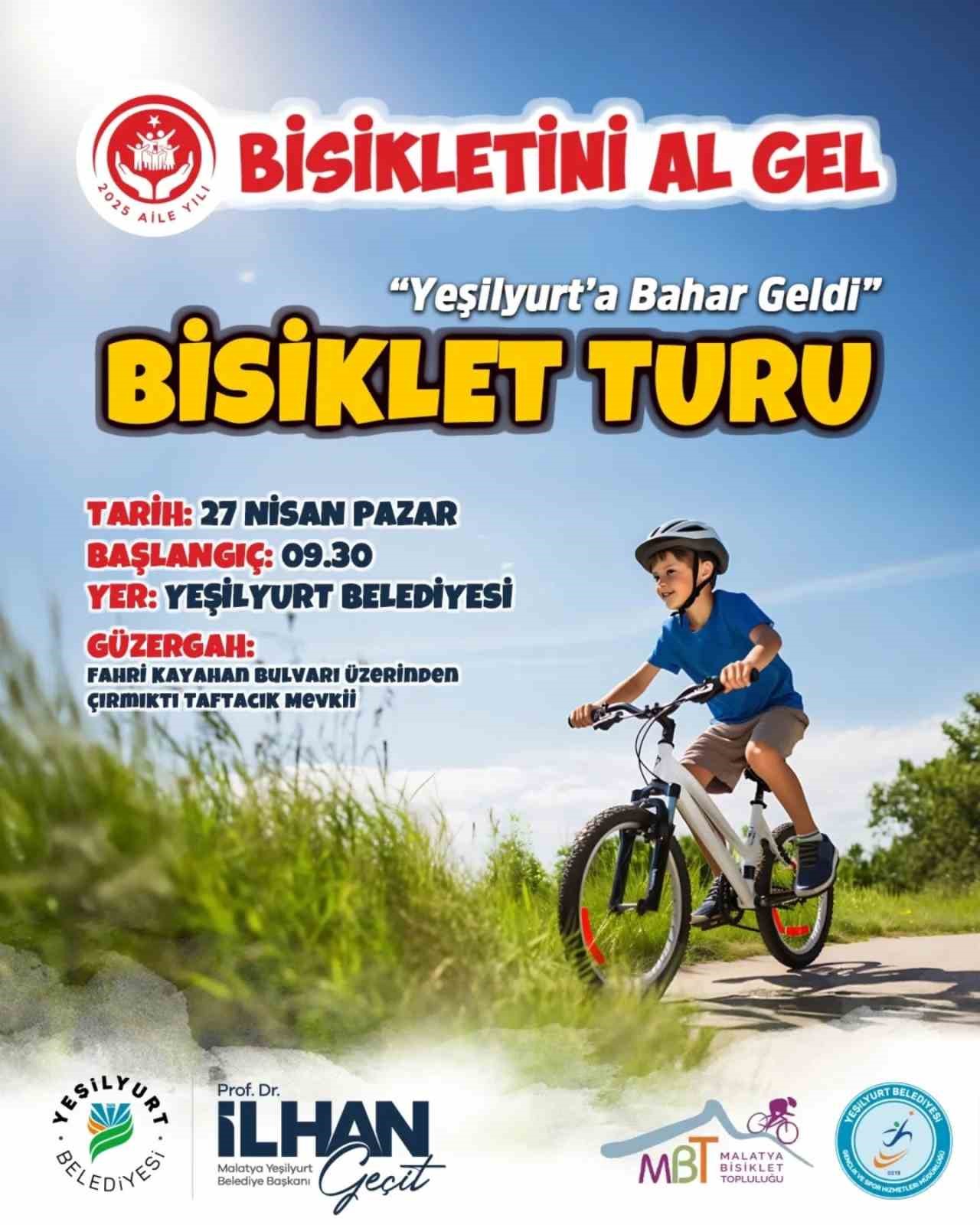 "Yeşilyurt’a Bahar Geldi" Bisiklet Turu 27 Nisan Pazar günü yapılacak