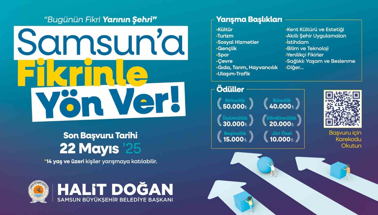 Samsun Büyükşehir Belediyesi’nden "Samsun’a Fikrinle Yön Ver" yarışması