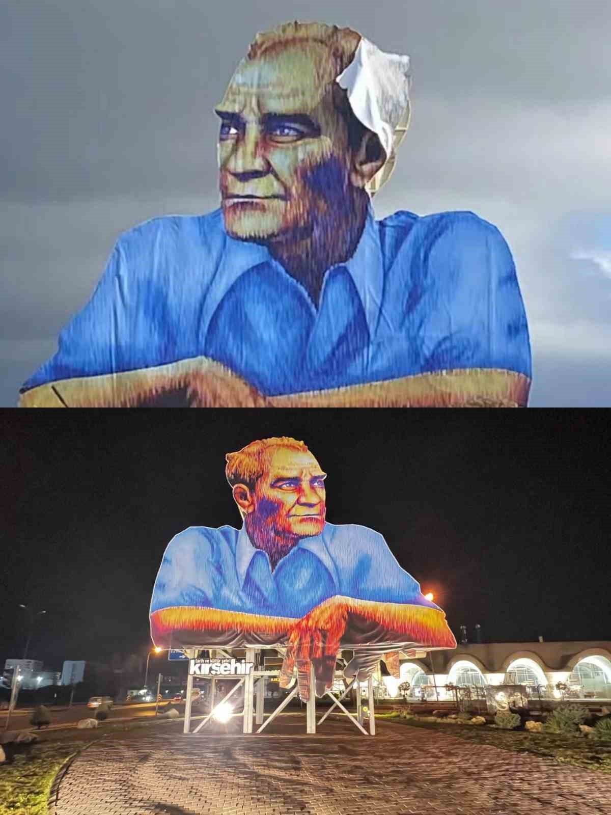 Kasası y&ouml;n tabelasına takılan kamyon şaha kalktı
