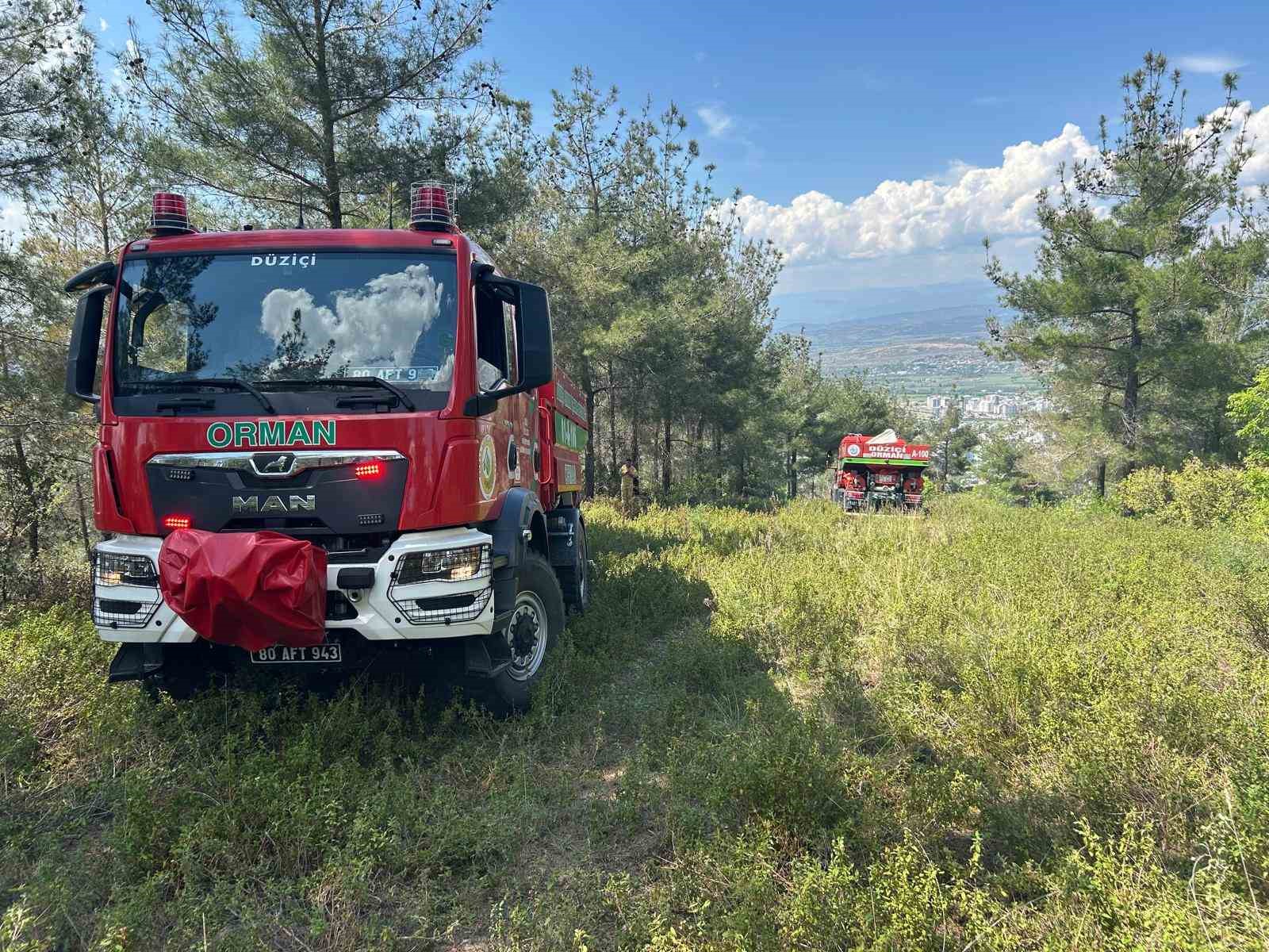 Osmaniye&rsquo;de ormanlık alanda &ccedil;ıkan yangın s&ouml;nd&uuml;r&uuml;ld&uuml;
