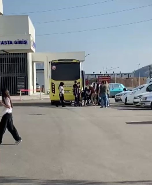 Rahatsızlanan yolcu otobüsle hastaneye ulaştırıldı