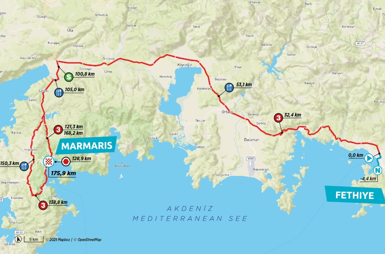 60. Cumhurbaşkanlığı Türkiye Bisiklet Turu’nda Fethiye-Marmaris etabının galibi Lev Gonov
