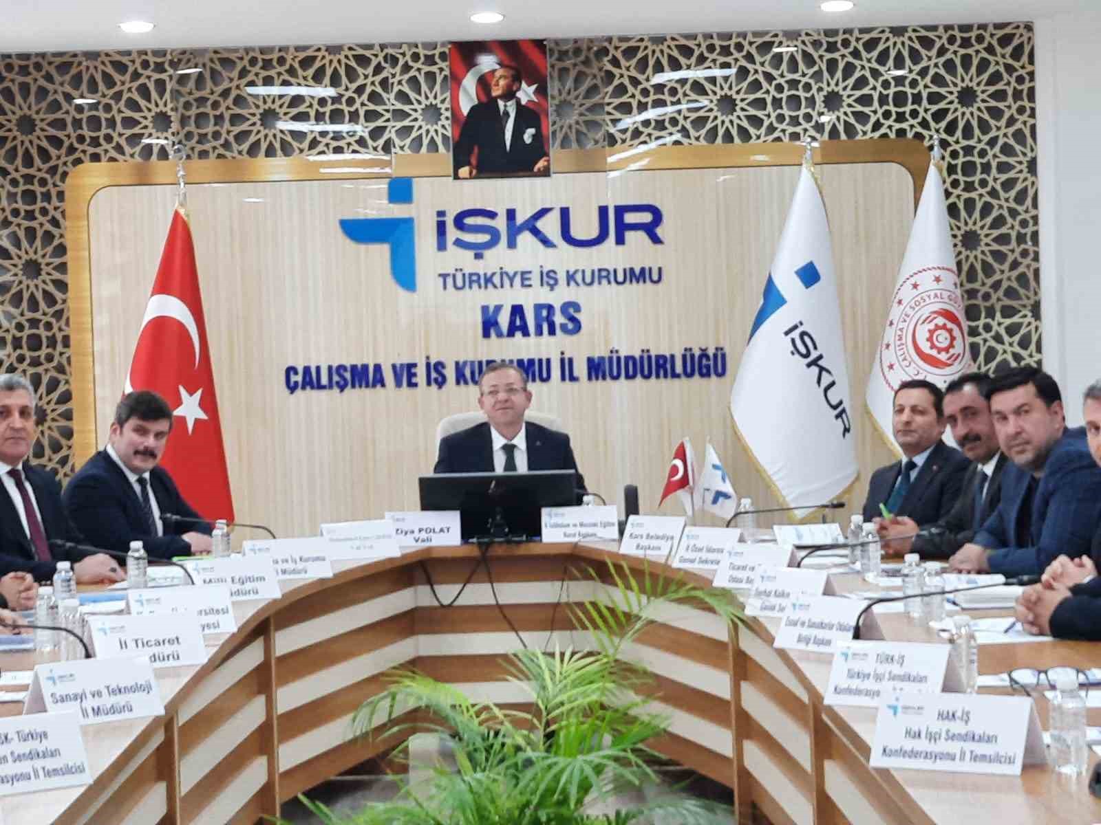 Kars’ta İl İstihdam ve Mesleki Eğitim Kurulu toplantısı yapıldı
