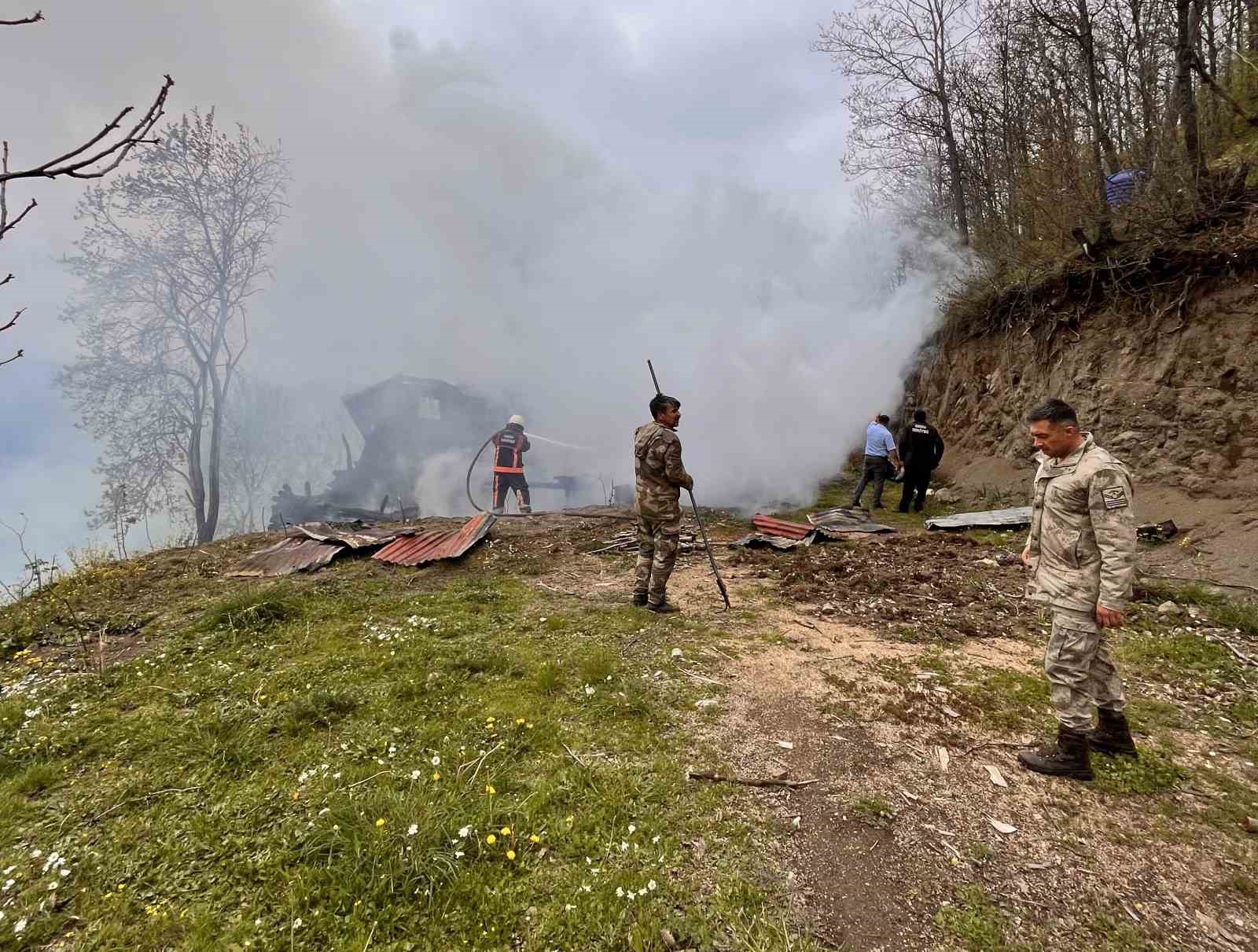 Ordu’da yaşlı adamın evi, çıkan yangında küle döndü
