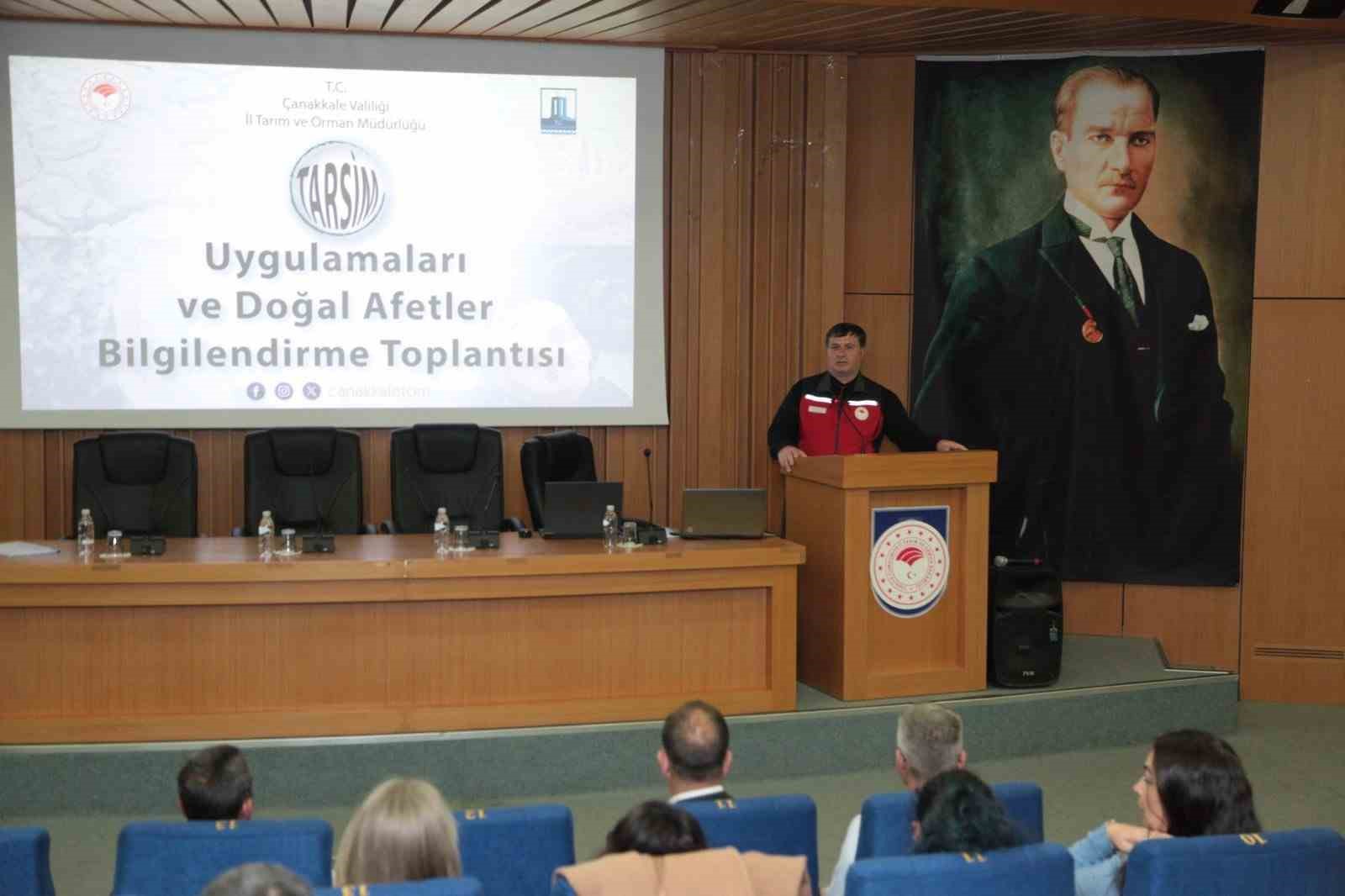 Çanakkale’de doğal afetlere karşı tarım sigortaları bilinçlendirme toplantısı düzenlendi