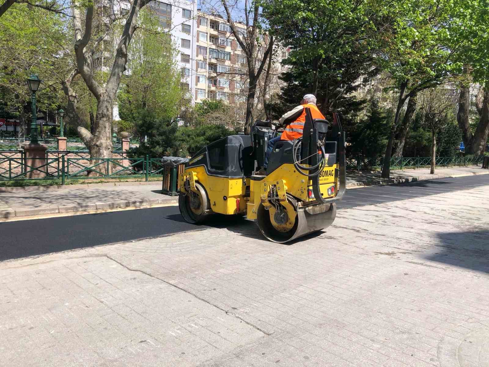 Eskişehir Adalar’da bisiklet yolu çalışmaları hız kesmeden sürüyor