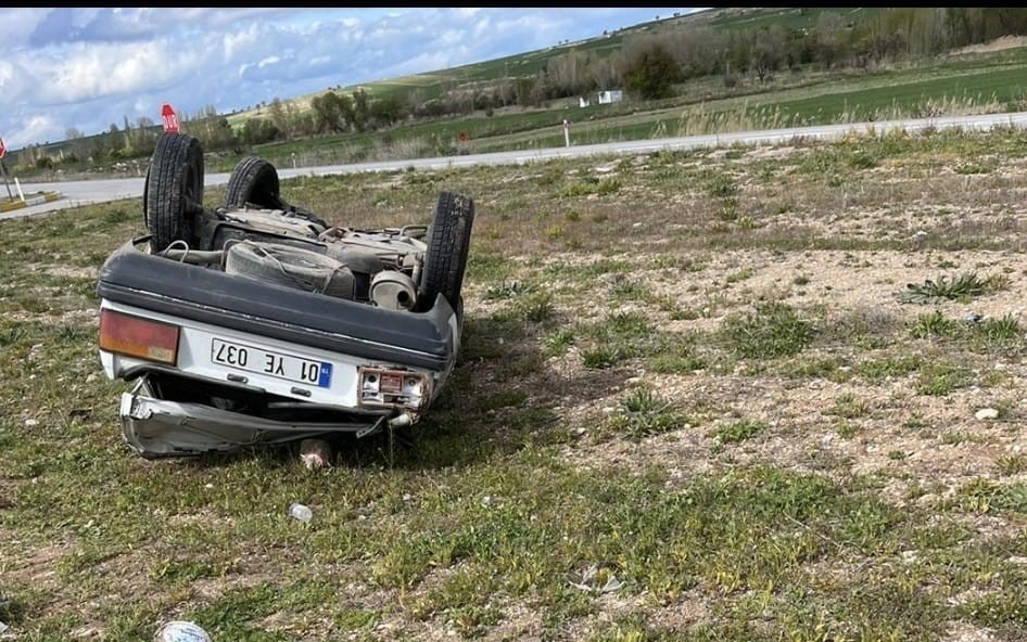 Konya’da otomobil devrildi: 3 yaralı