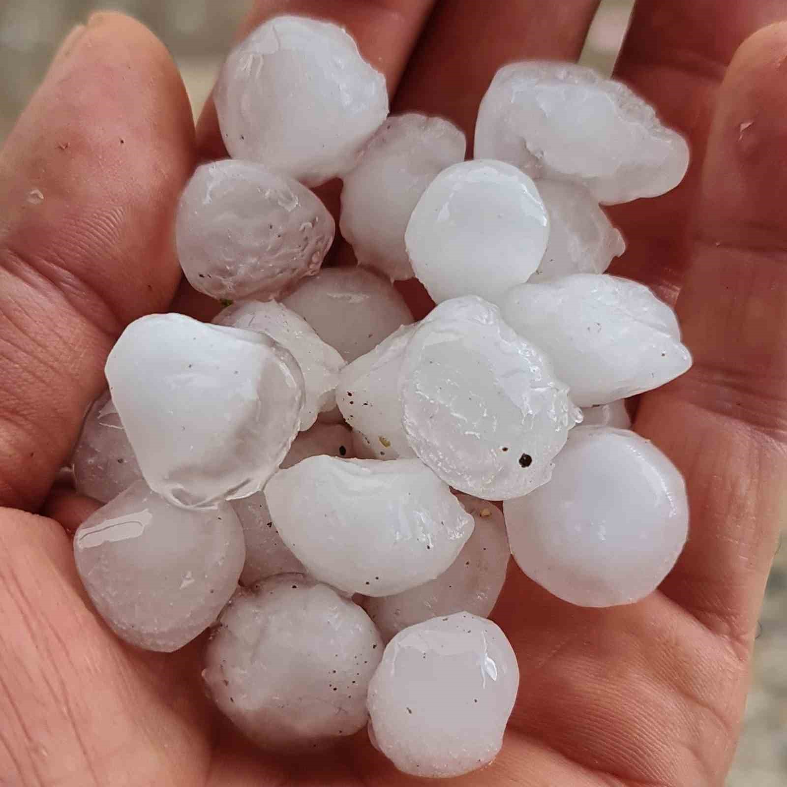 Araban’da dolu yağışı etkili oldu
