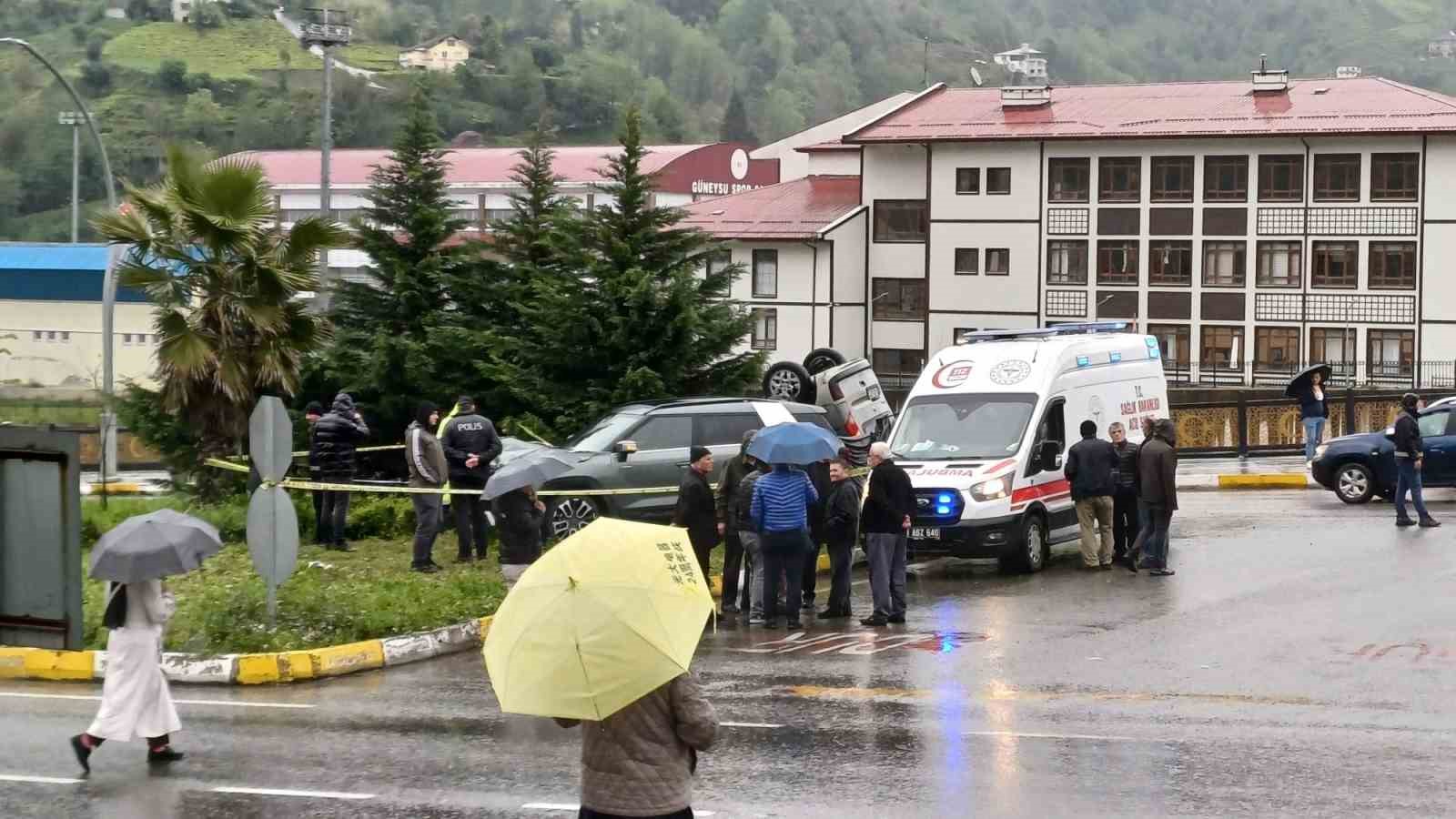 Rize’de trafik kazası sonucu 1 kişi hayatını kaybetti (İHA)
