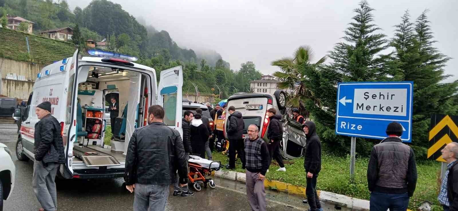 Rize&rsquo;de trafik kazası: 1 &ouml;l&uuml;
