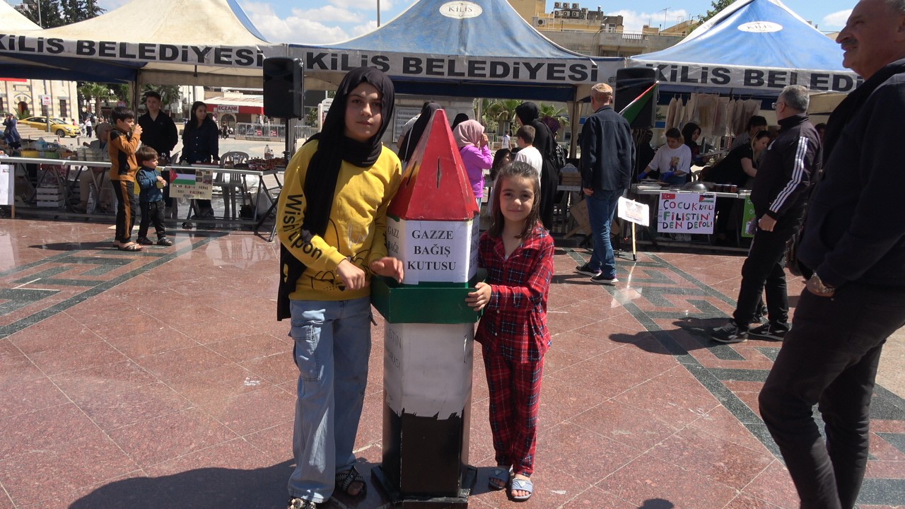 Kilis&rsquo;te Gazze i&ccedil;in hayır &ccedil;arşısı
