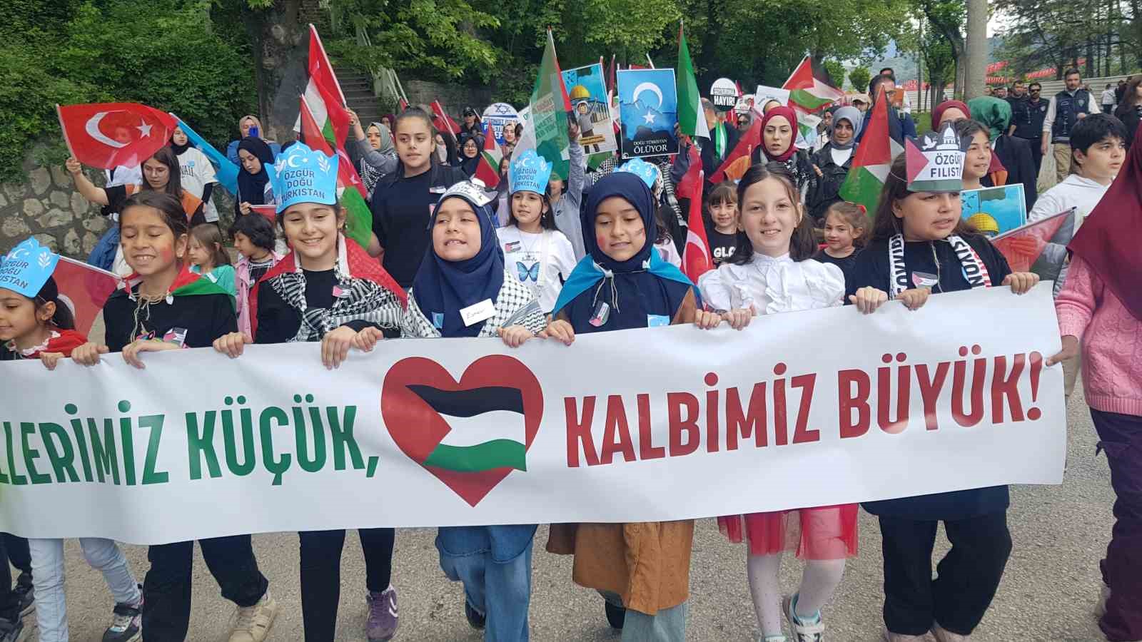 Zulmün karşısında çocukların vicdanı yürüdü 