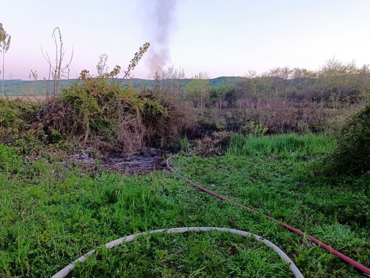 Arazide yakılan ateş yayıldı: 60 d&ouml;n&uuml;m arazi zarar g&ouml;rd&uuml;
