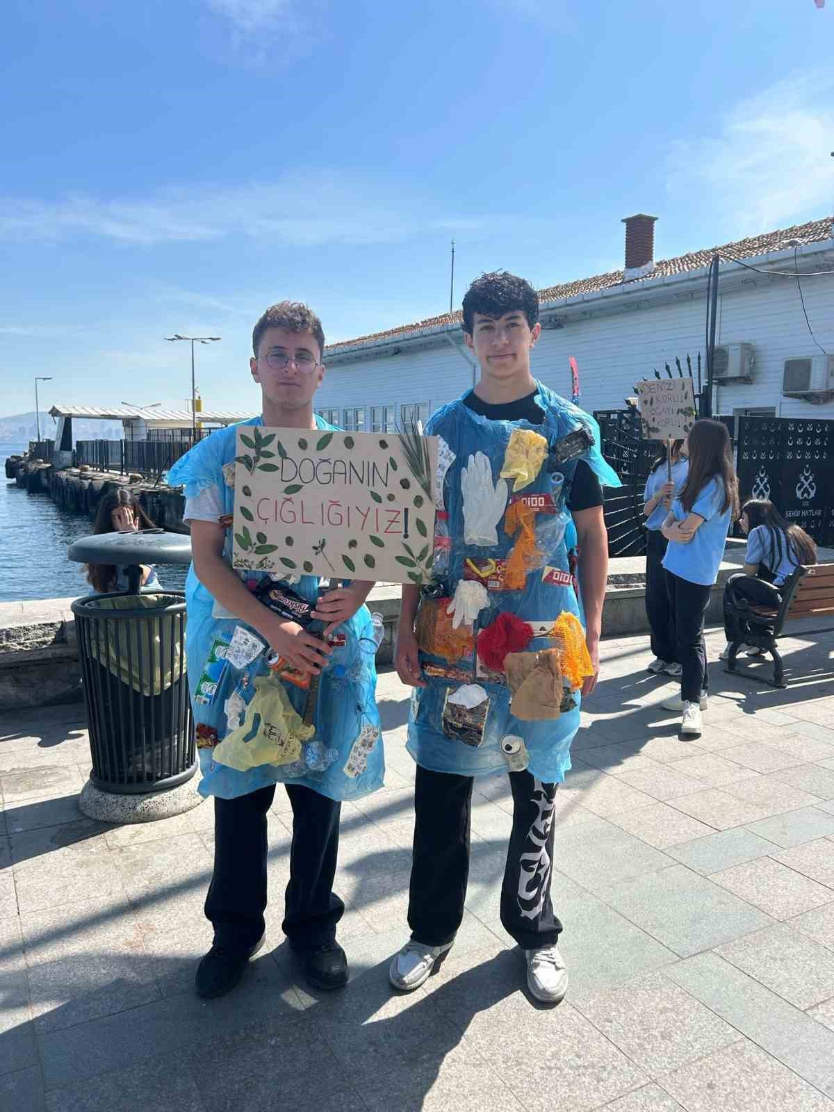 Heybeliada &ouml;ğrencilerinden &ccedil;evre koruma &ccedil;ağrısı
