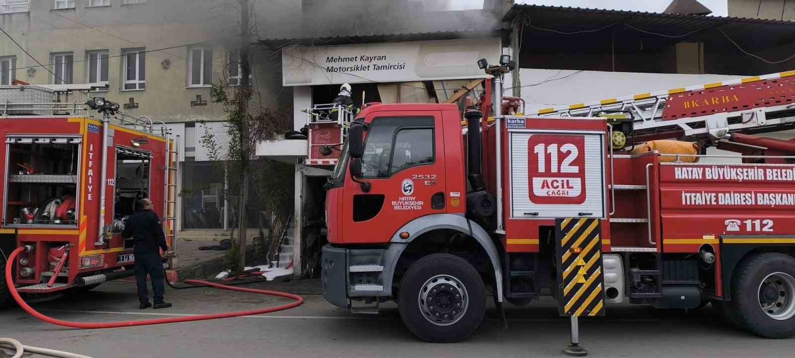 Dörtyol’da korkutan yangın 