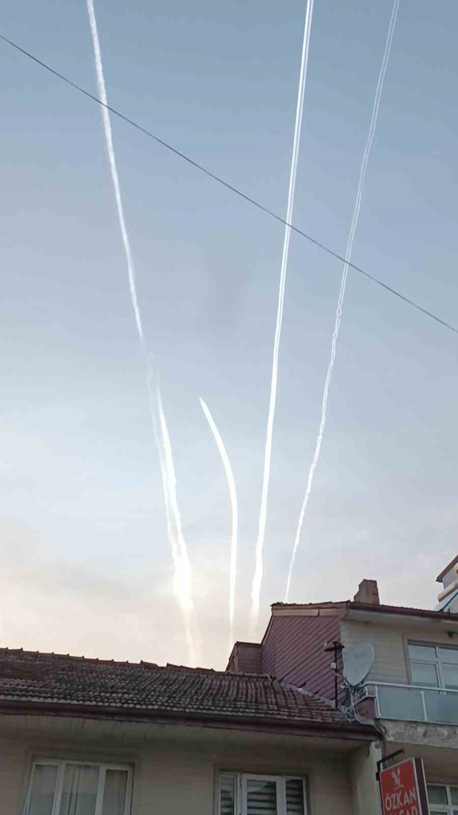 Bartın semalarında ilginç görüntü