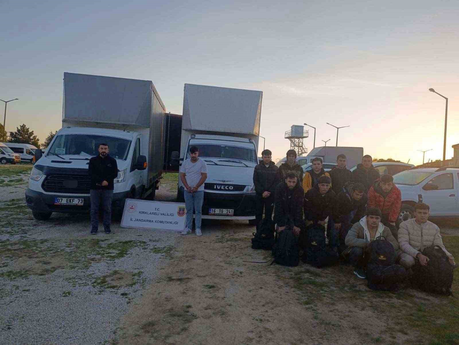 Kırklareli’nde 110 kaçak göçmen yakalandı