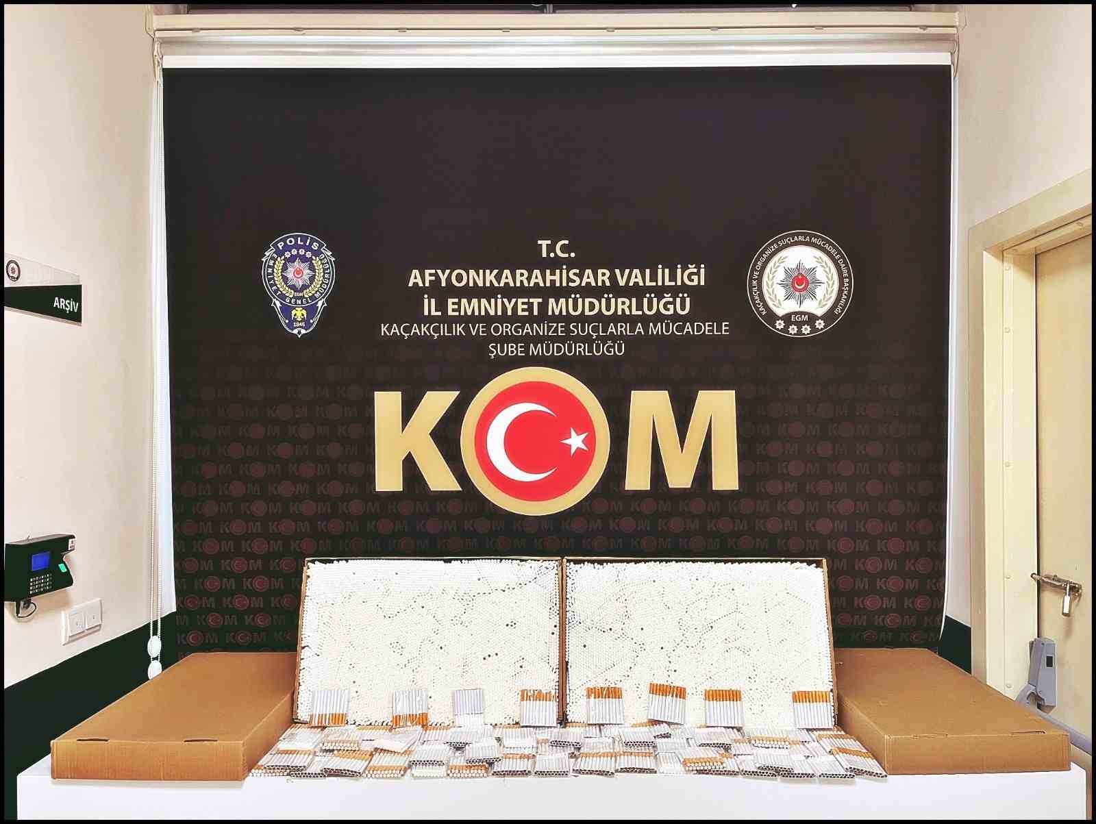 9 bin 500 adet kaçak makaron ele geçirildi