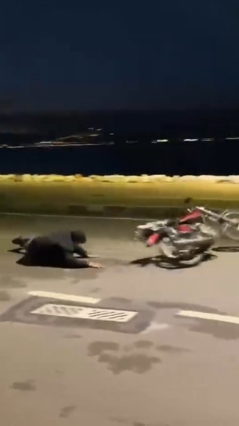 Motosiklet şovu kötü bitti