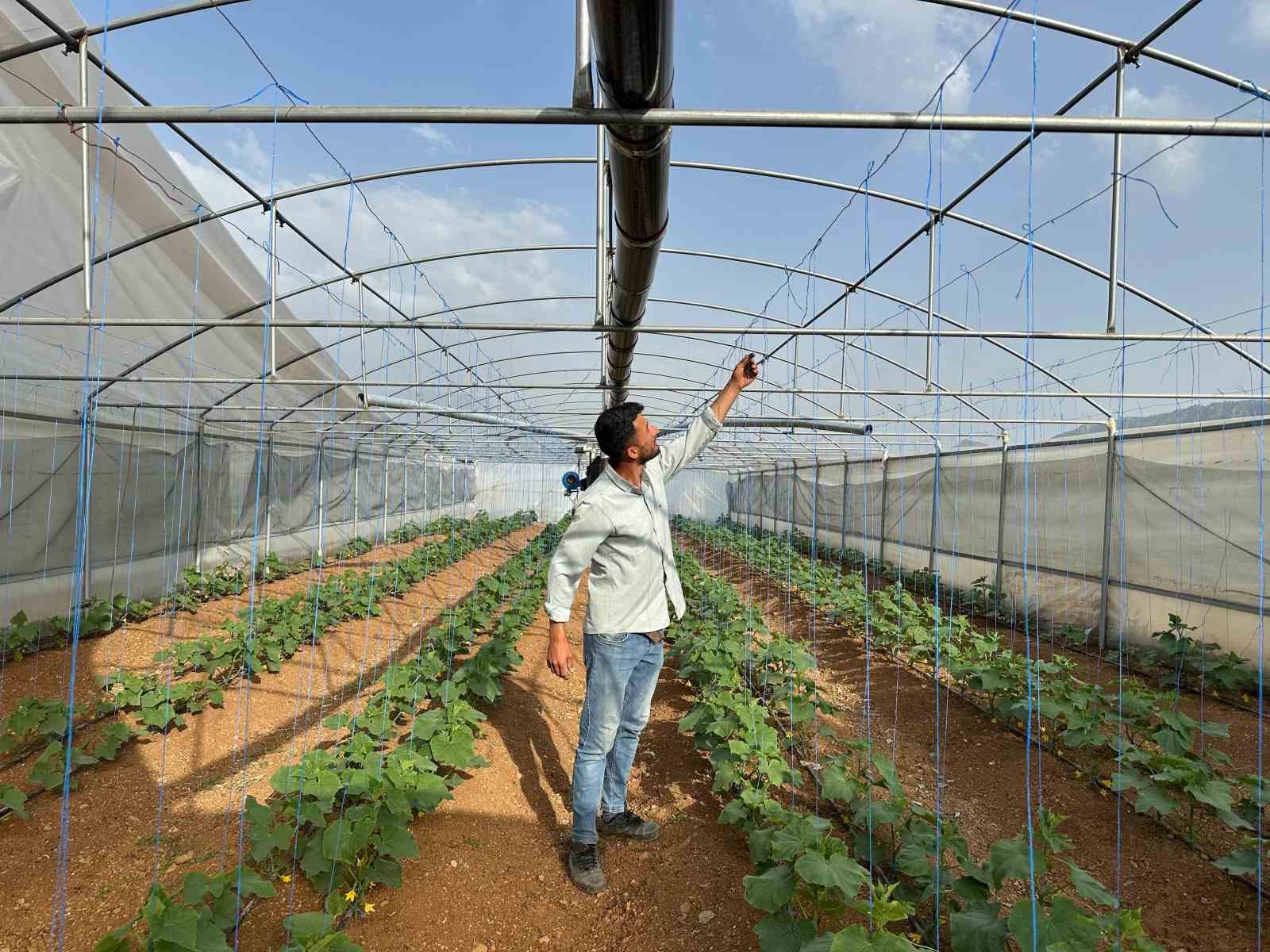 Derecik’te şiddetli fırtına: Seralarda maddi hasar oluştu