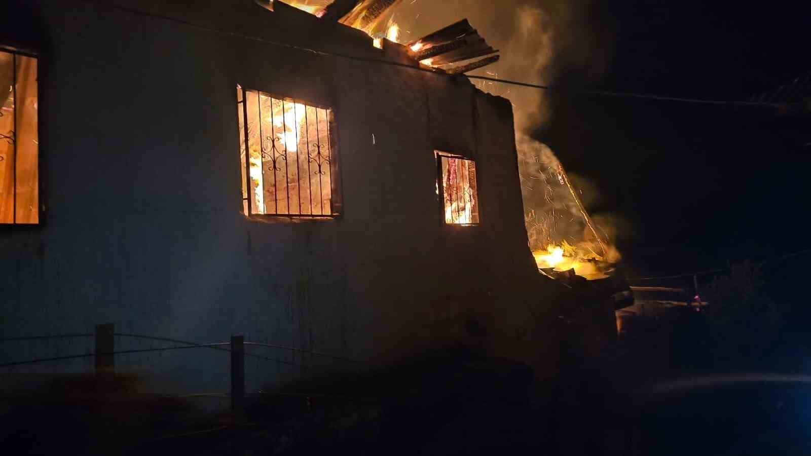 Köyde çıkan yangında 3 ev küle döndü