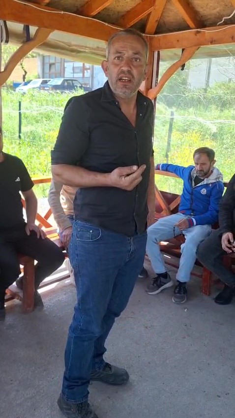 BOTAŞ şantiyesinde maaş krizi, maaşları i&ccedil;in şantiyeye gelen iş&ccedil;iler eylem yaptı
